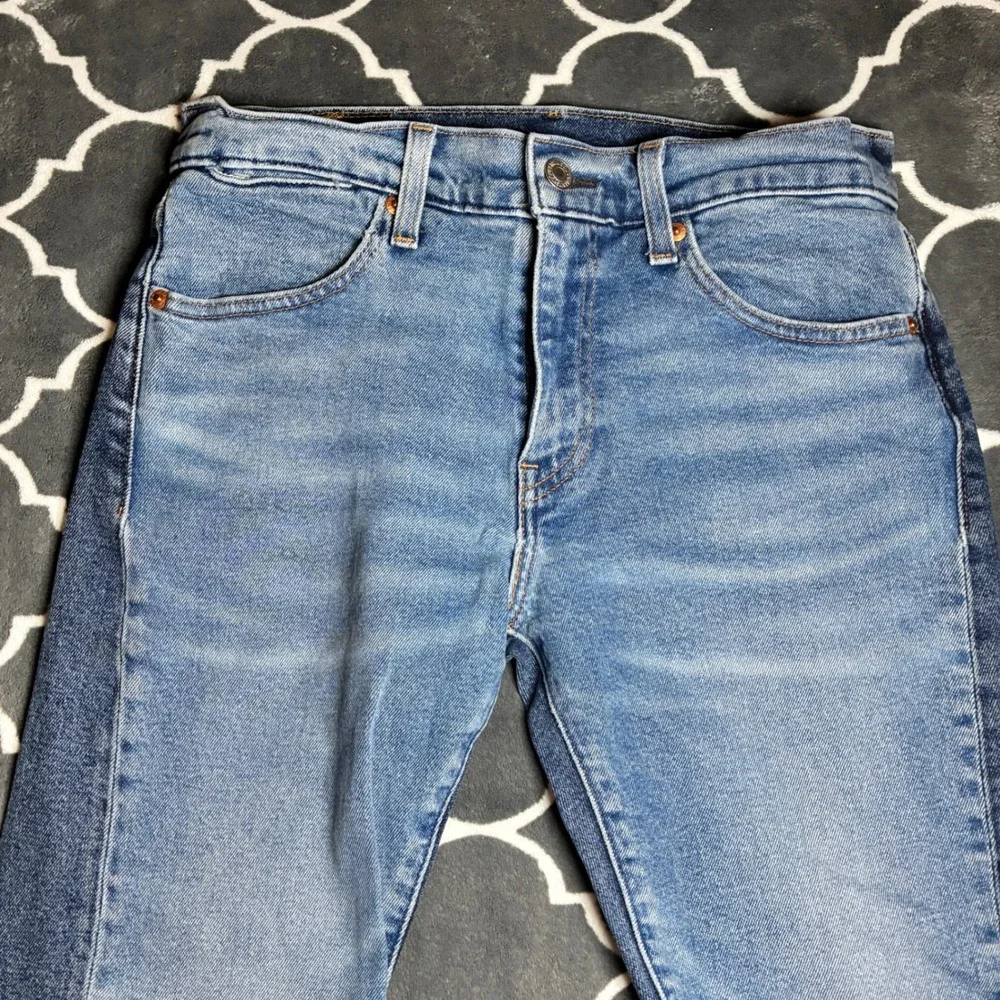Levis 511 Slim Fit Jeans Mens 28x30 Two Tone Blue Denim Contrast Side Stripe